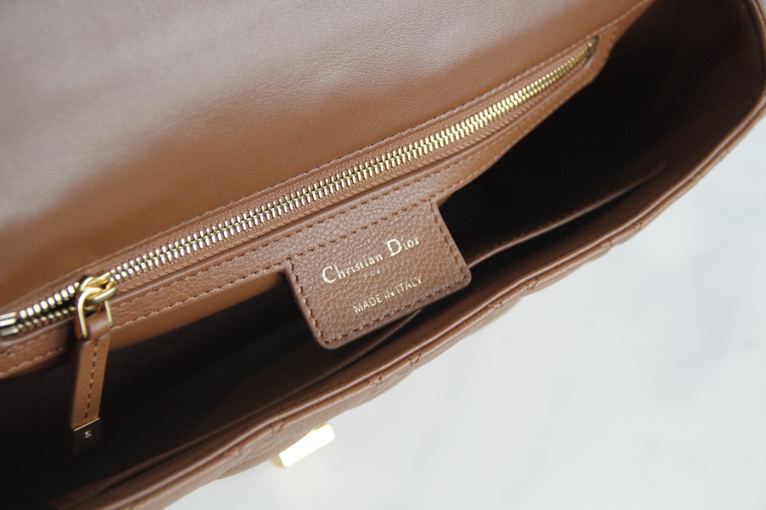 Large Dior Caro Bag Caramel Supple Cannage Calfskin